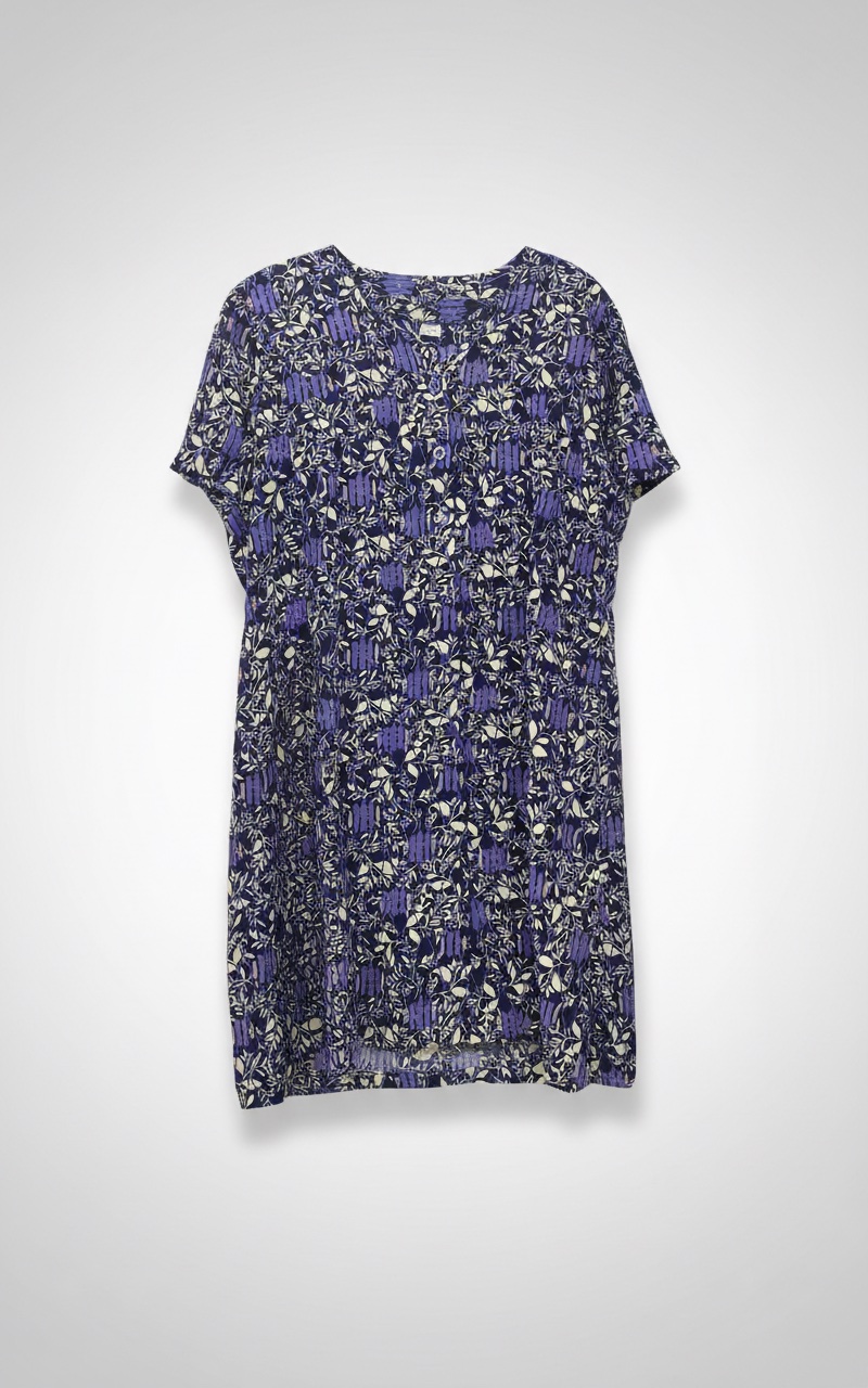 Robe bleu fleuri