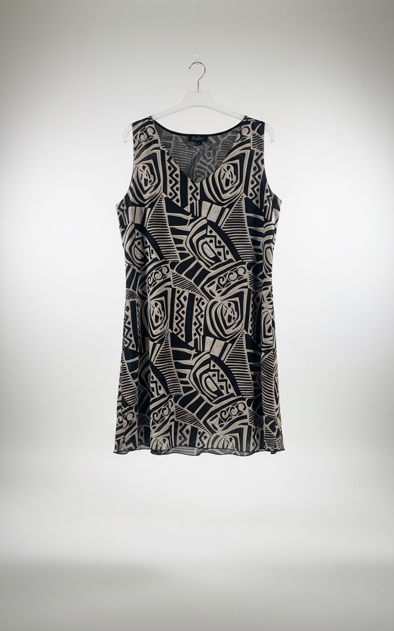 Robe noir et beige