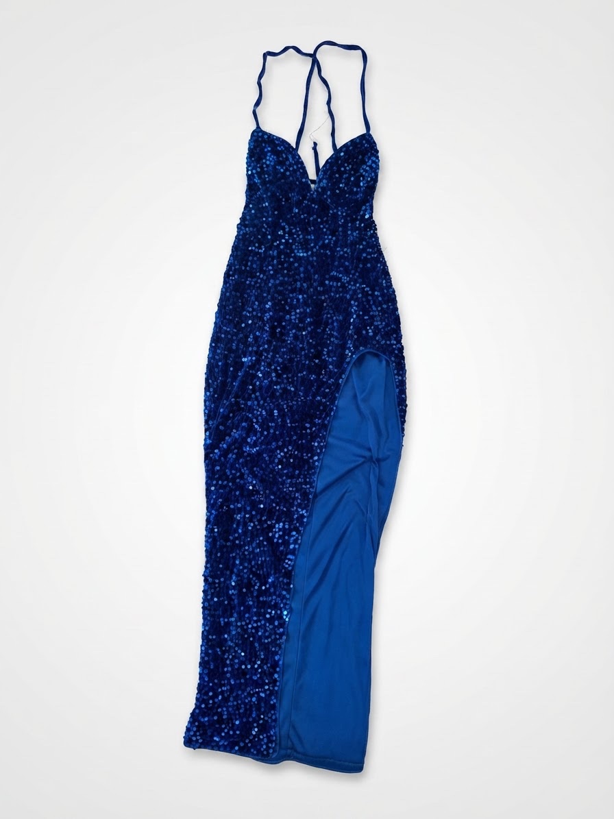 Robe blue Pailletée