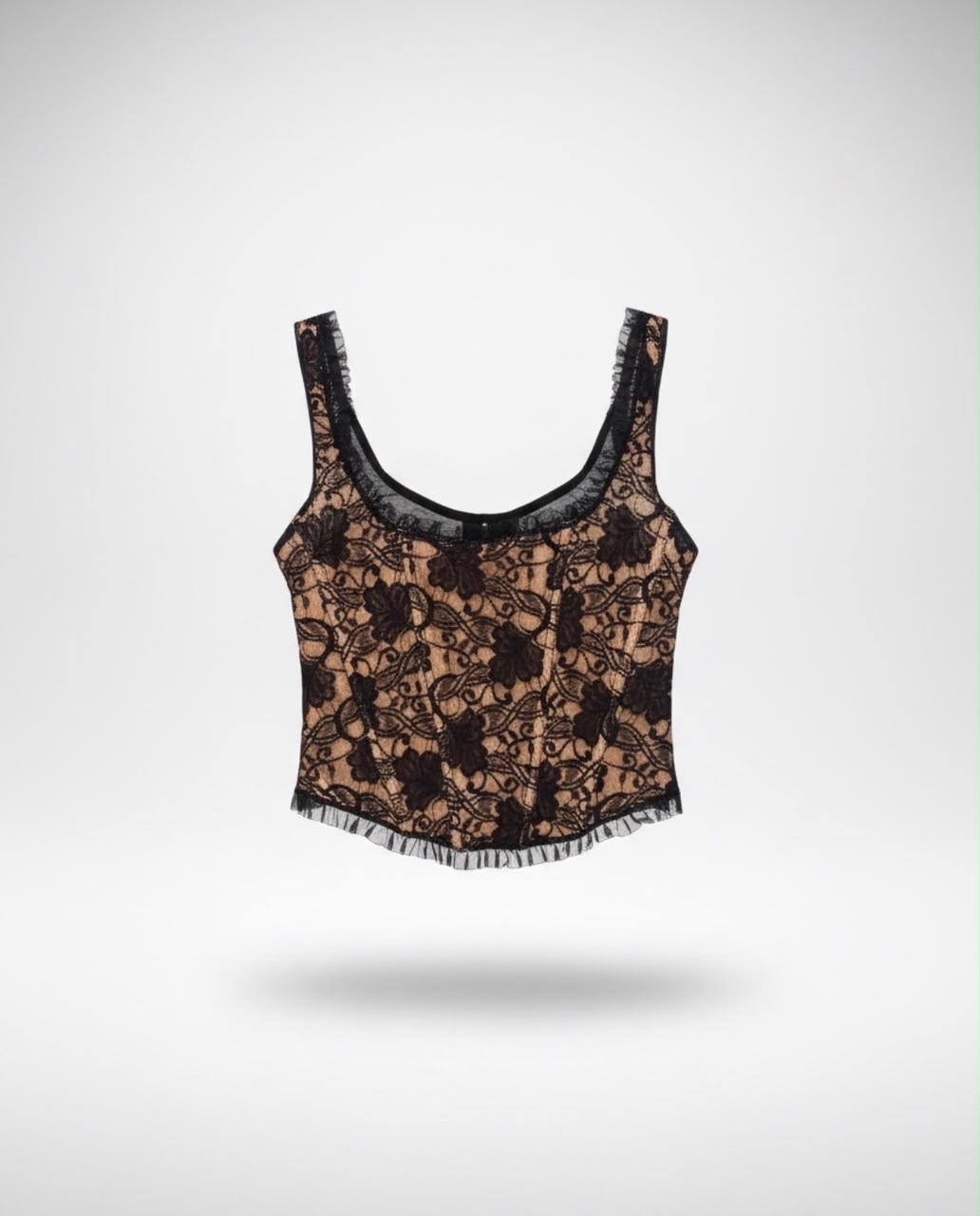 Corset noir avec tulle