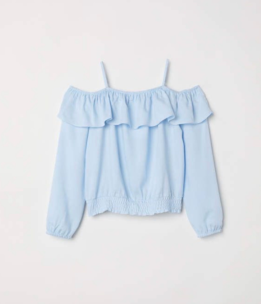 Pull bleu ciel Off-shoulder