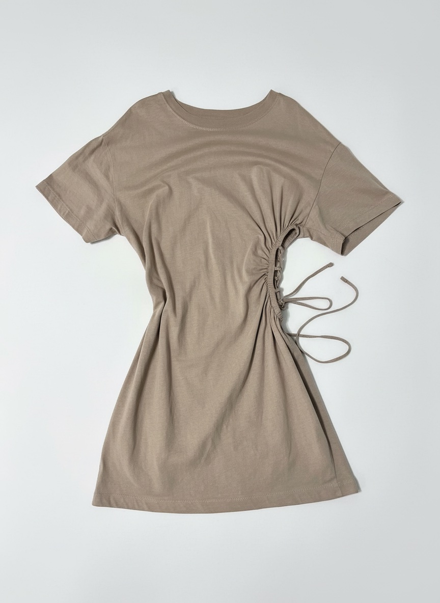 Robe casual beige Bershka