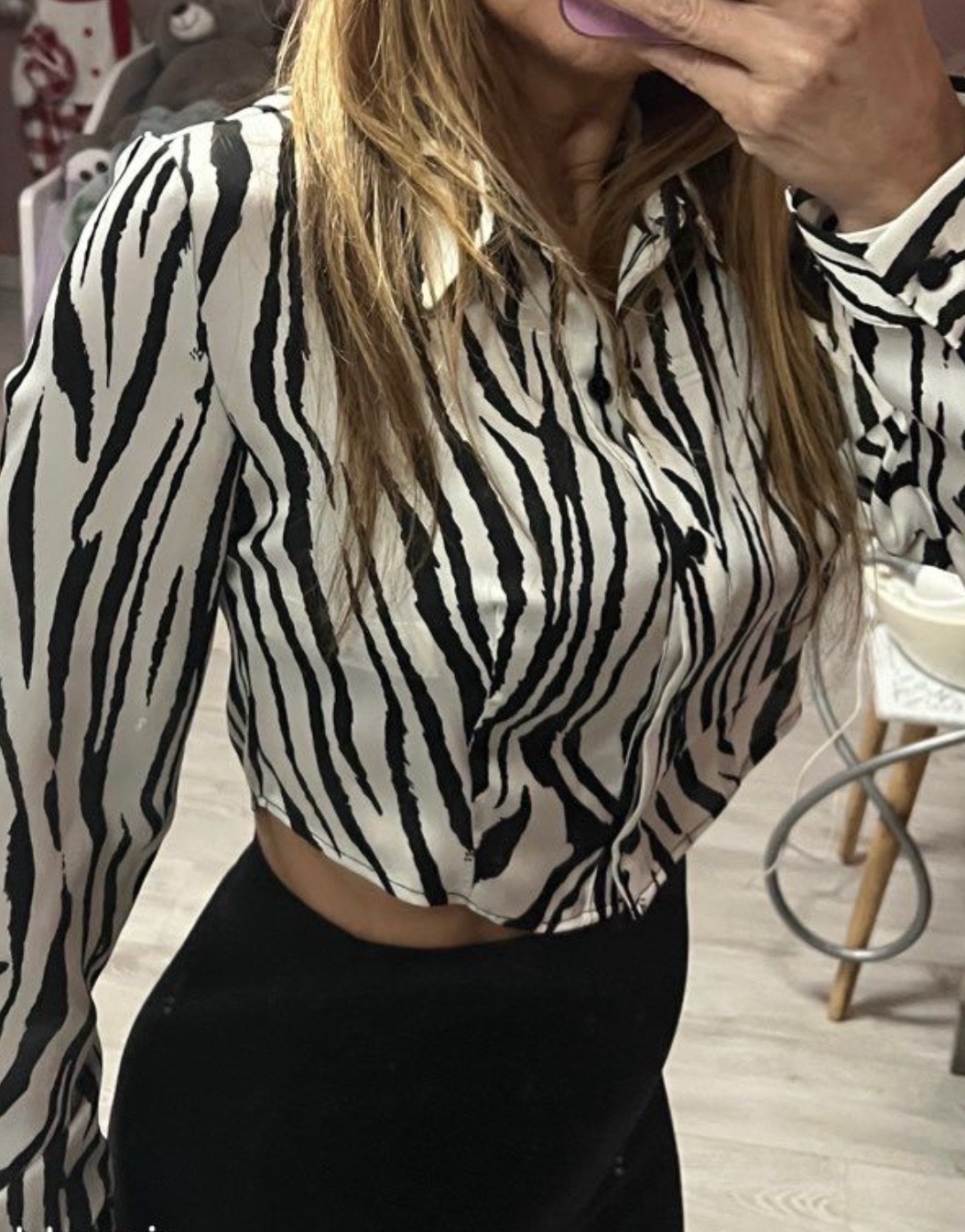 Chemise zèbre Bershka Taille S