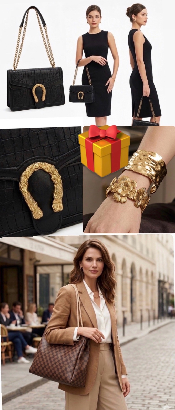 Deux sacs + deux manchettes inoxidables  cadeau 🎁🎁🎁