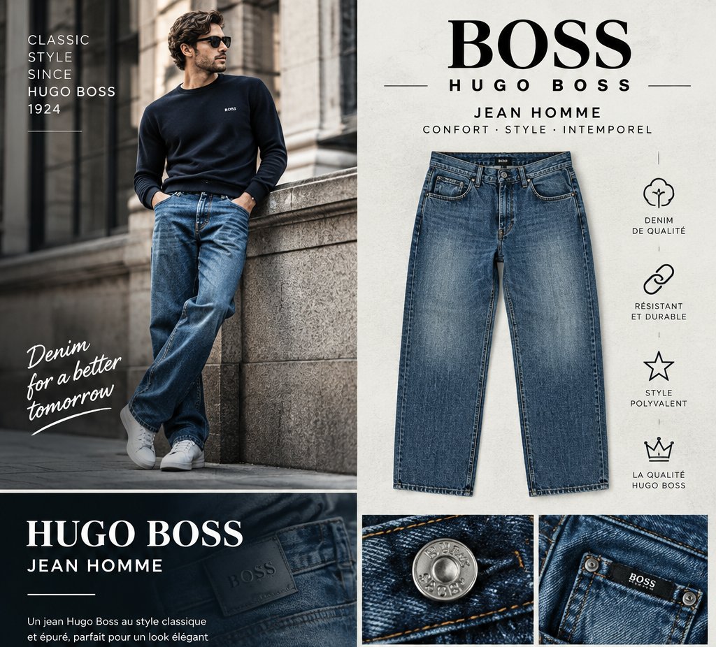 Jean homme Hugo Boss – Denim bleu