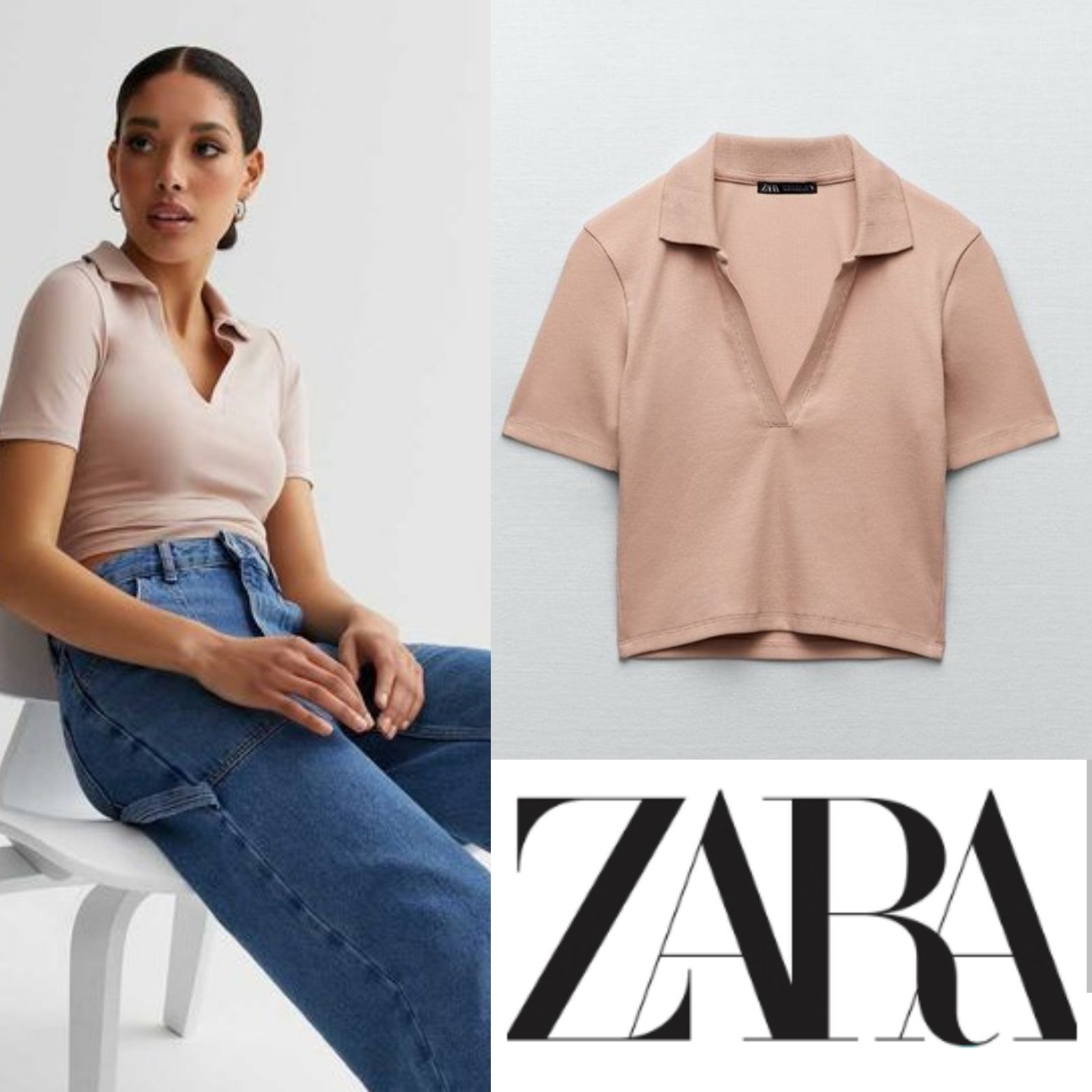 Crop top zara tendance