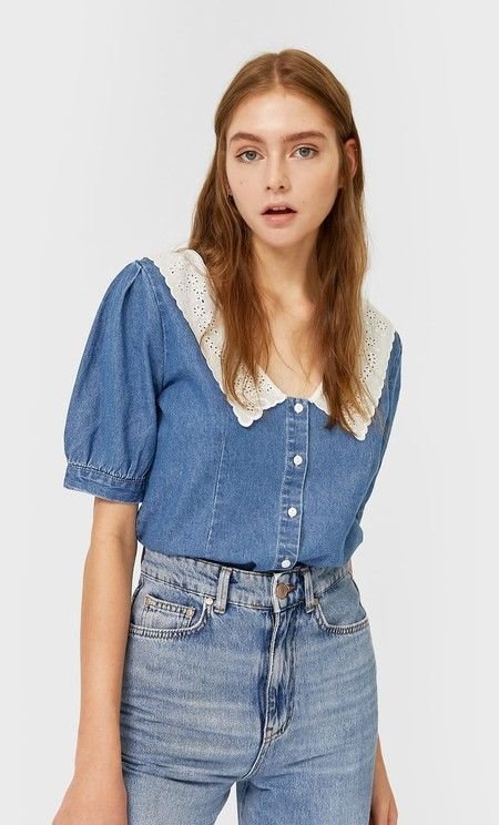Chemise stradivarius denim tendance