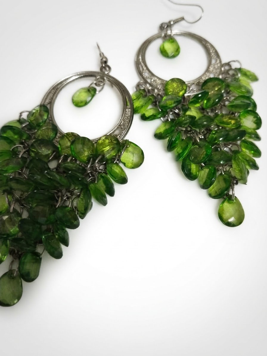 Boucles d'oreilles vert Rotana 