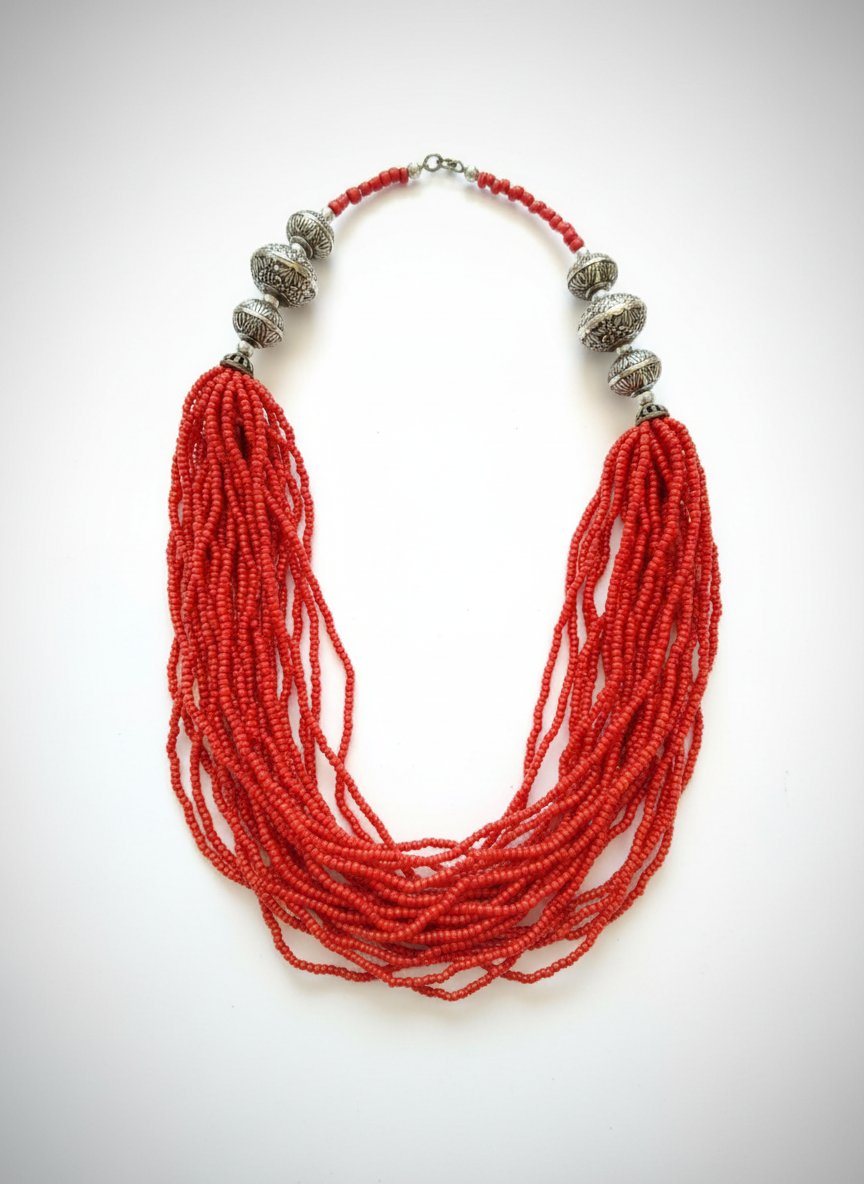 Collier Morjan rouge 