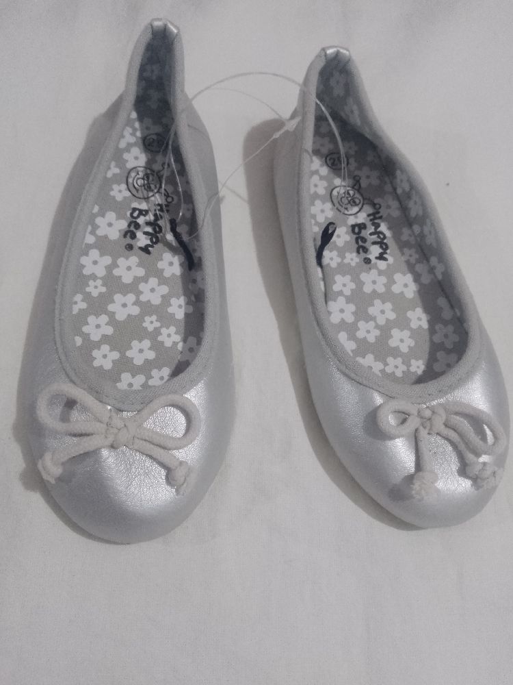 ballerines fillettes gris argenté 