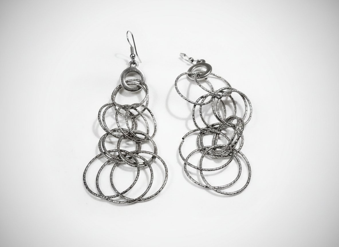 Boucles d'oreilles argentées 