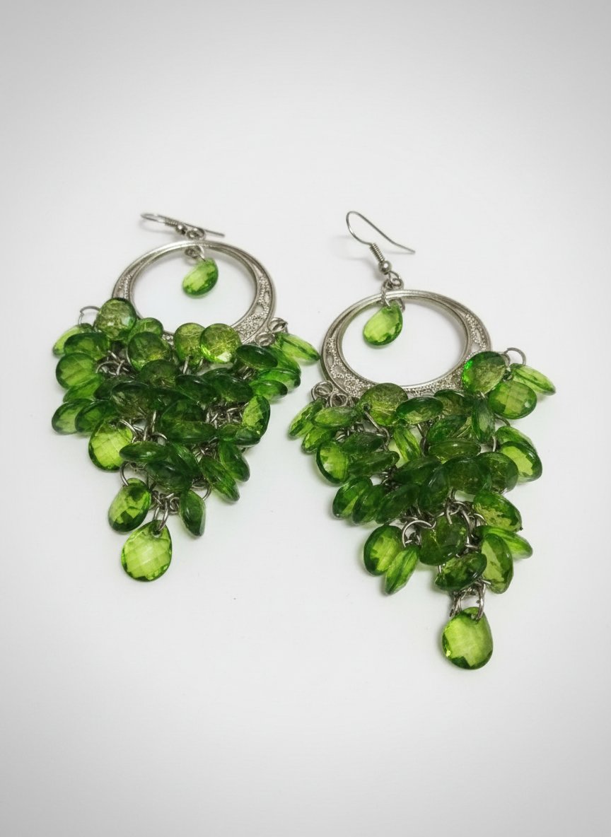 Boucles d'oreilles vert