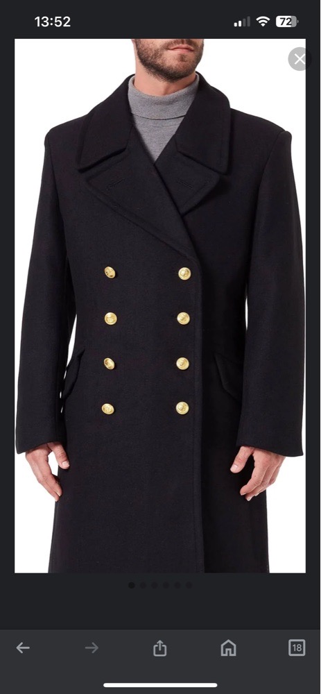 manteau marin unisexe 