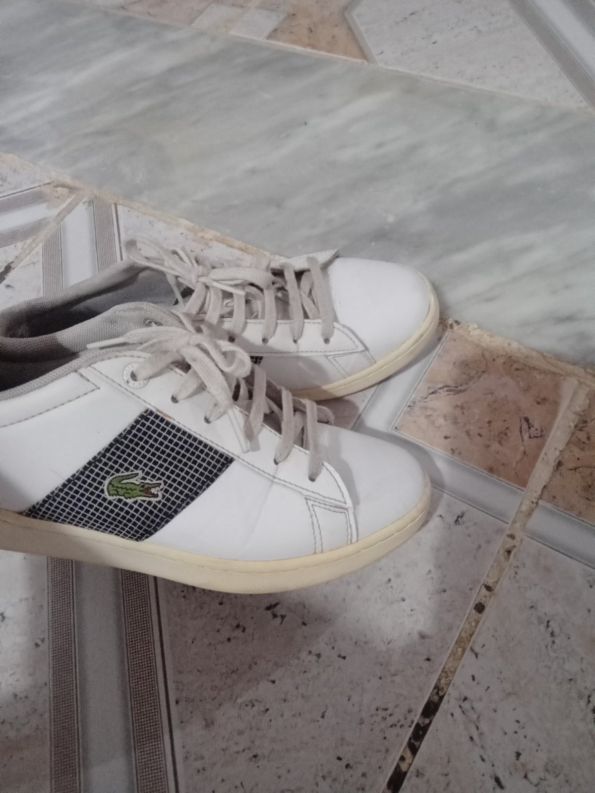 Espadrille blanc lacoste