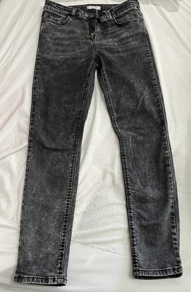 pantalon noir délavé 