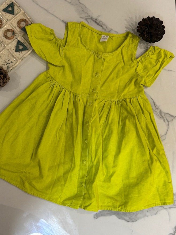 Robe vert kiwi 3/4 ans