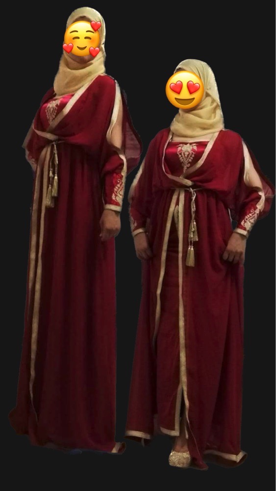 koftan deux pièces rouges
