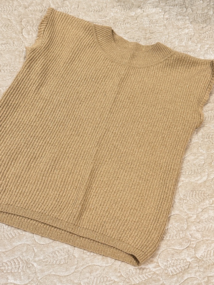 debardeur doré pailleté