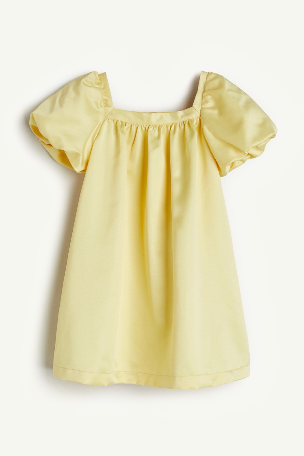 Robe jaune satiné