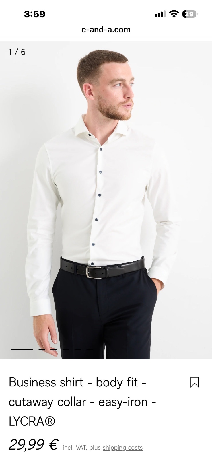 Chemise blanc de la fameuse marque C&A