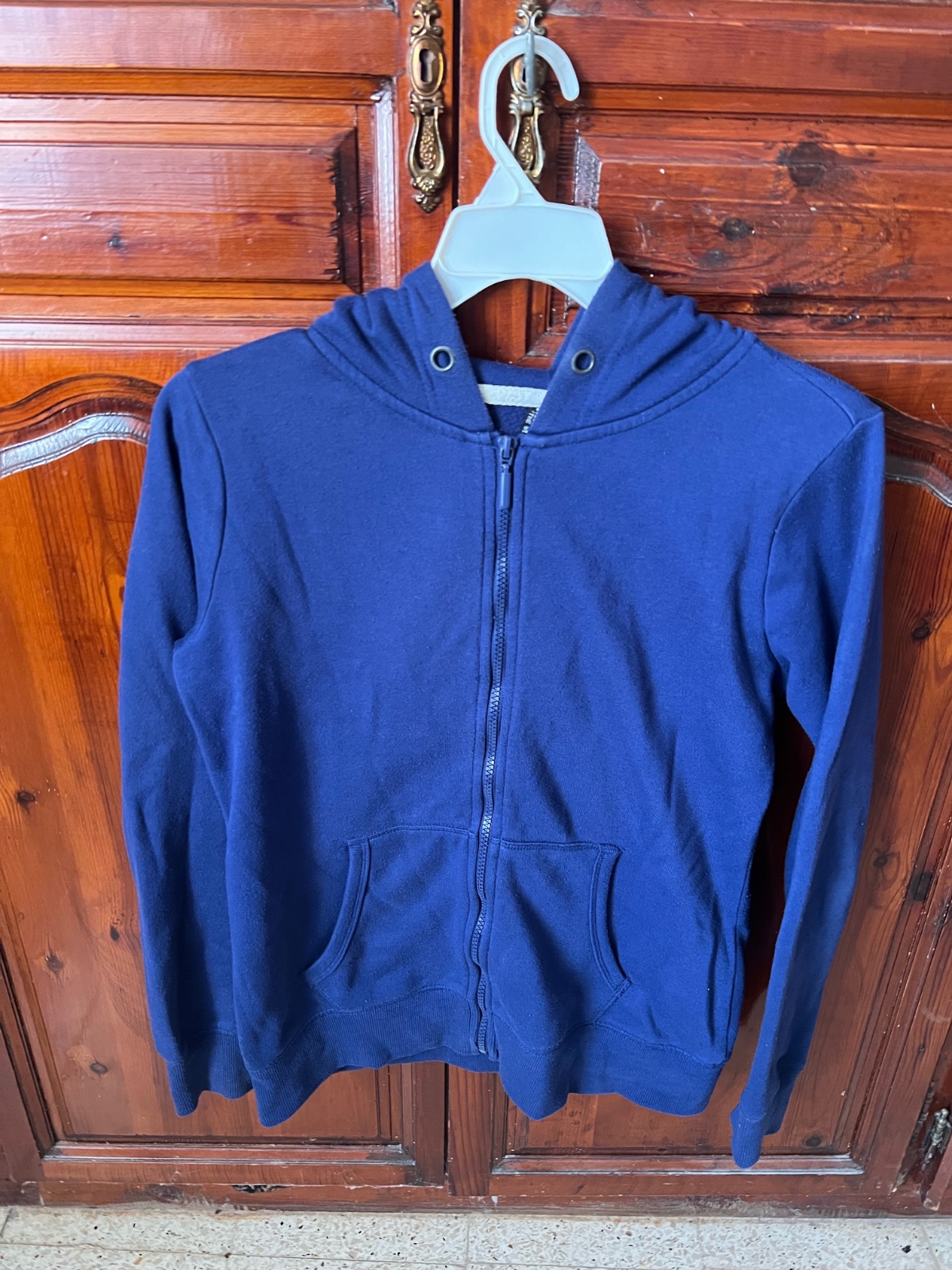 Blue Zip-Up Hoodie – Size M – Great Condition