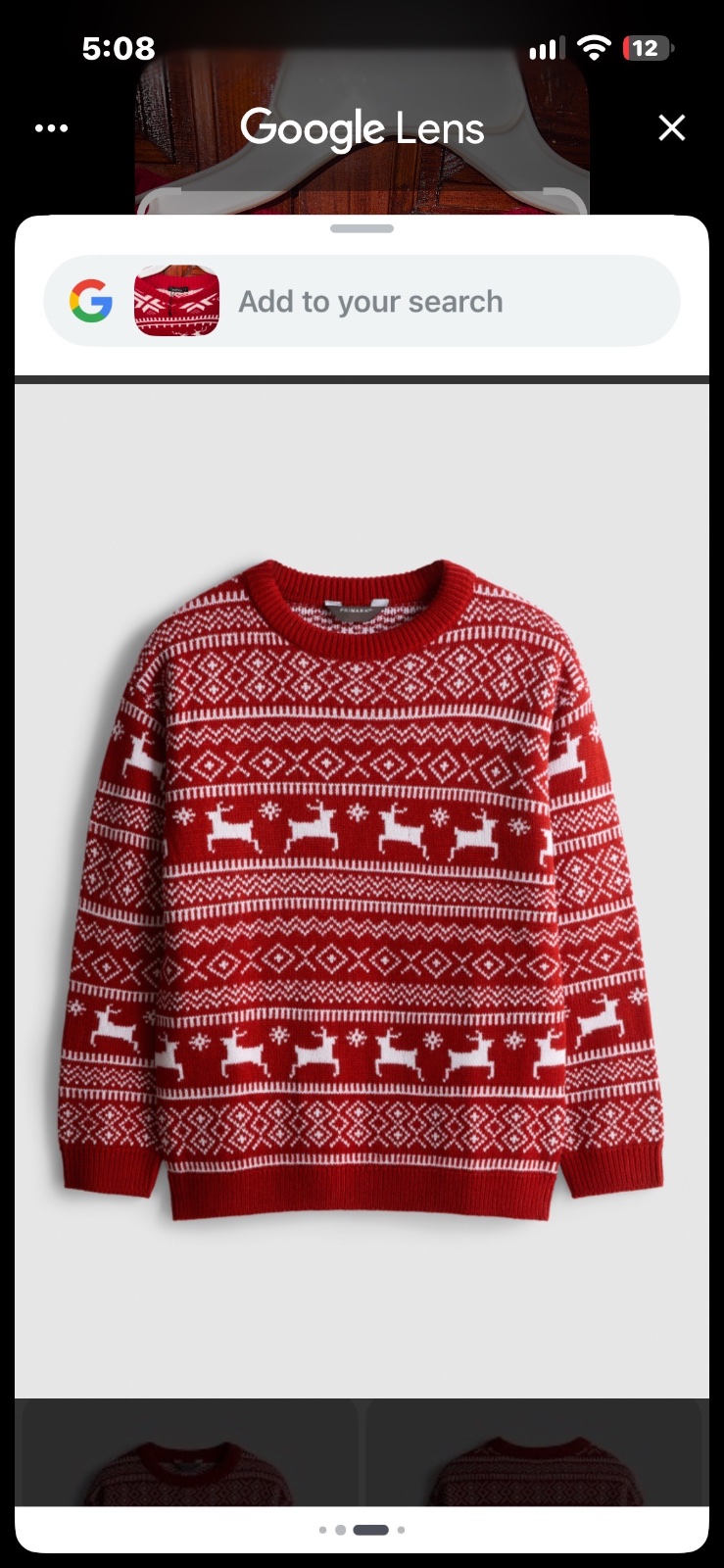 Pull rouge de noel