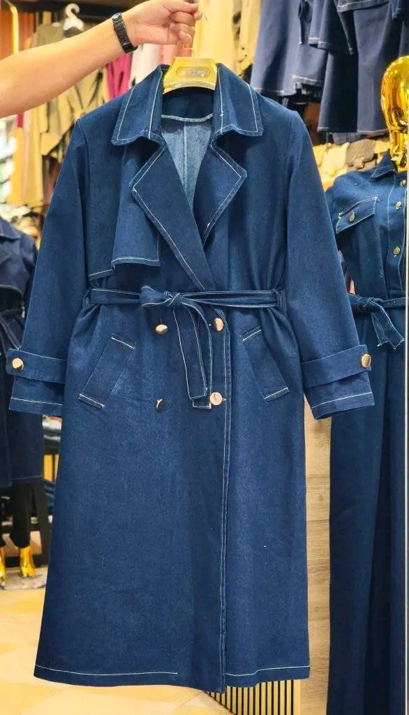 Trench-coat en jean 
