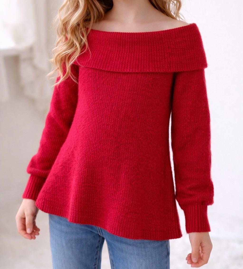 Pull rose fushia col bateau🩷