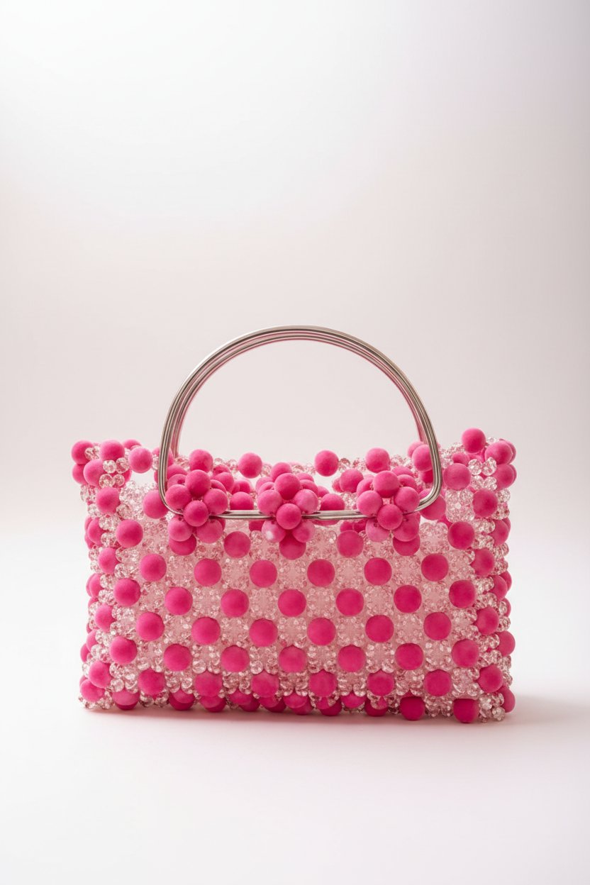 Sac crestal avec perles velours 
