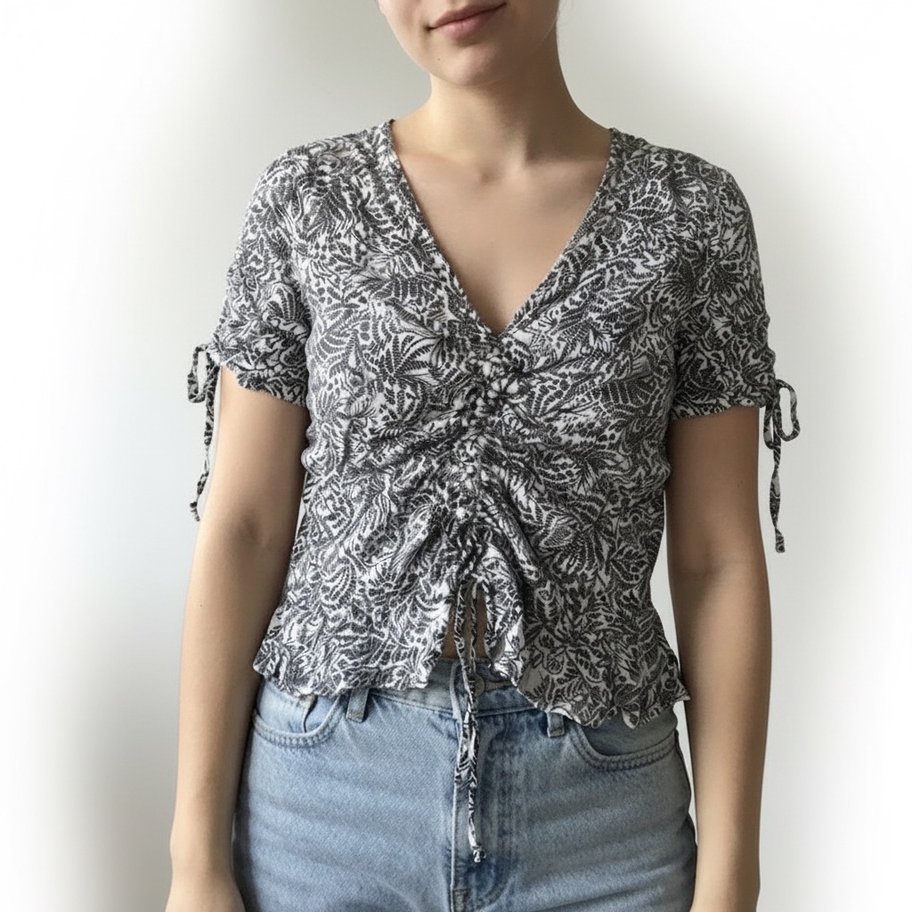 Crop top fleuri H&M