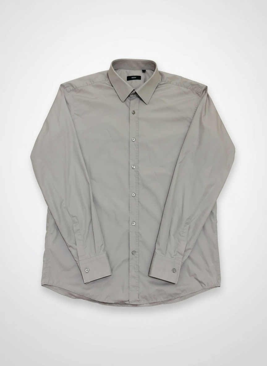 Chemise authentique BOSS Hugo Boss gris clair - Taille L (42)