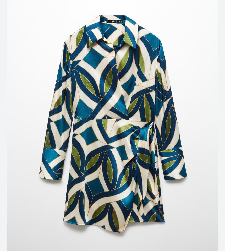 Robe satinée imprimée