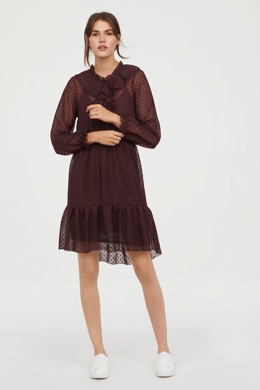 Robe aubergine 