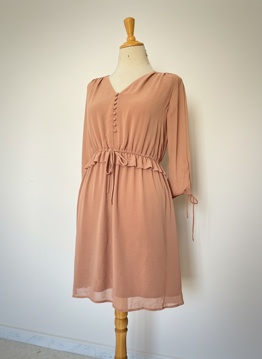 Robe peachy courte