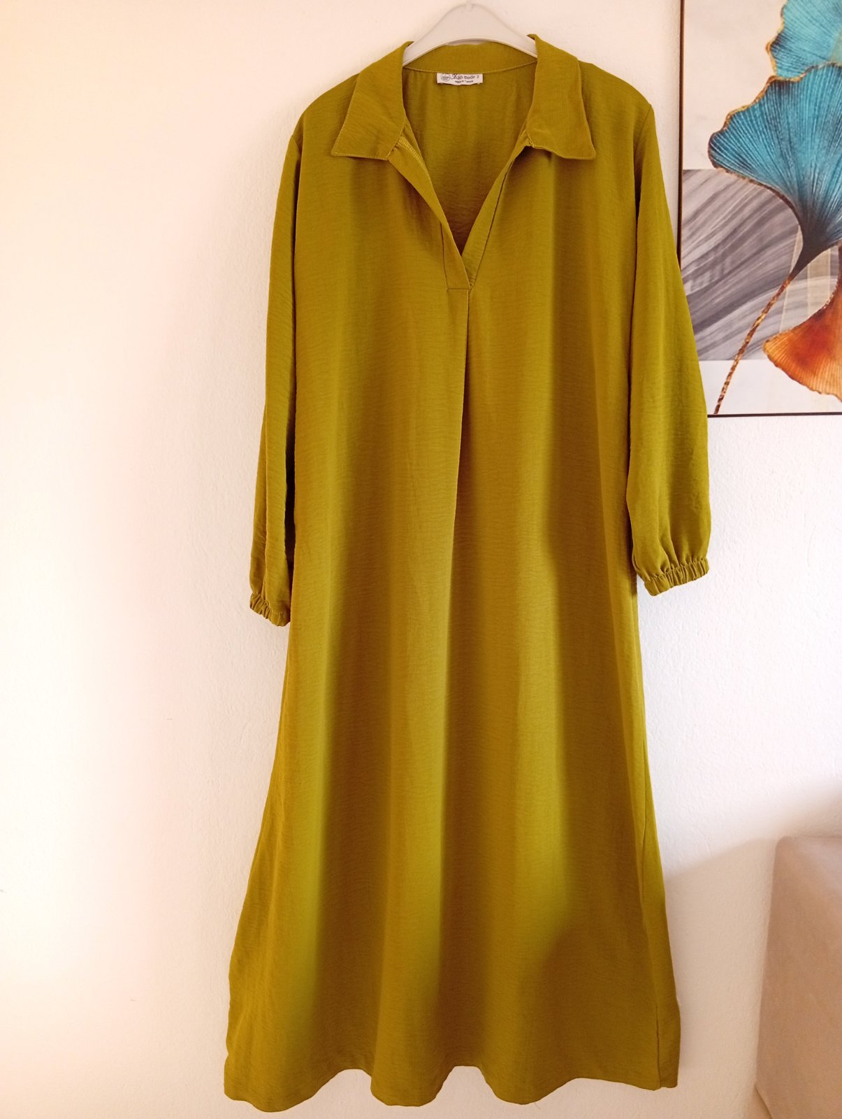 Robe/jebba longue vert kiwi