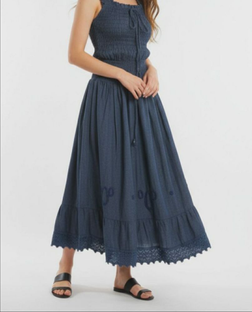Jupe Longue bohème en denim 