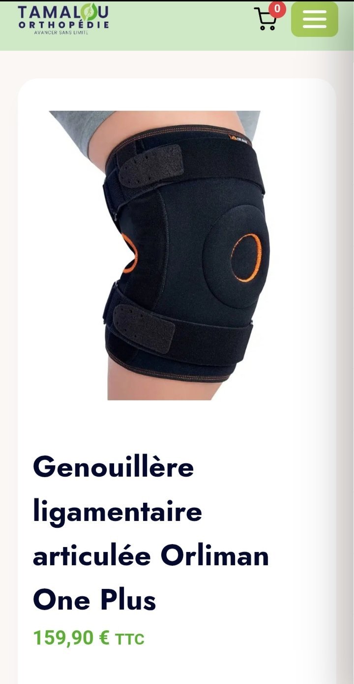 Genouillères ligamentaire articulée neuve importée 