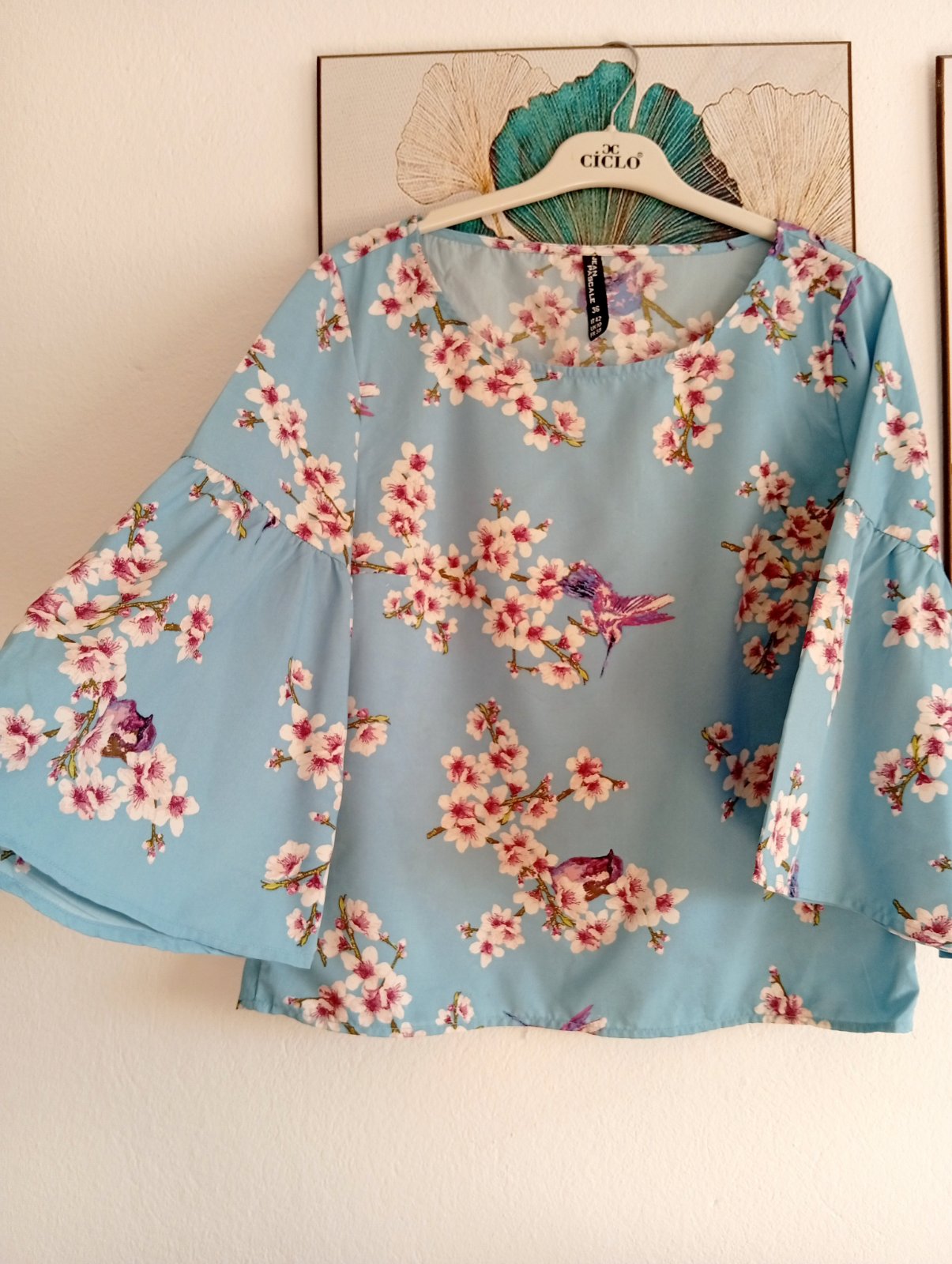 Blouse imprimée _fleur d'amandiers_ taille S/M