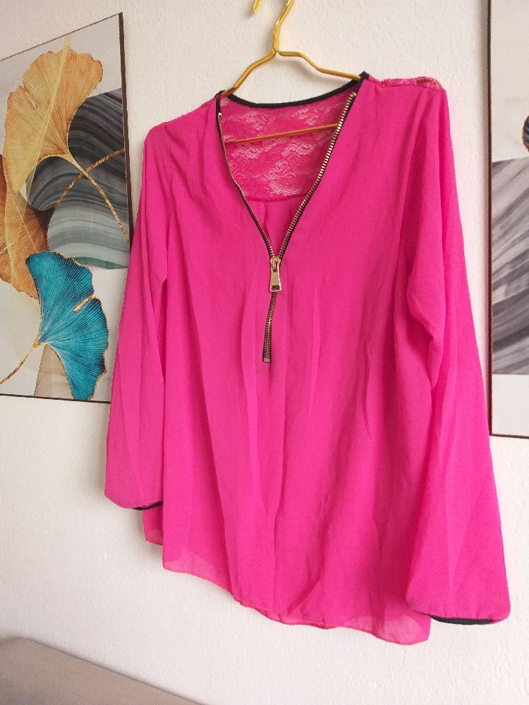 Chemise rose fuchsia 