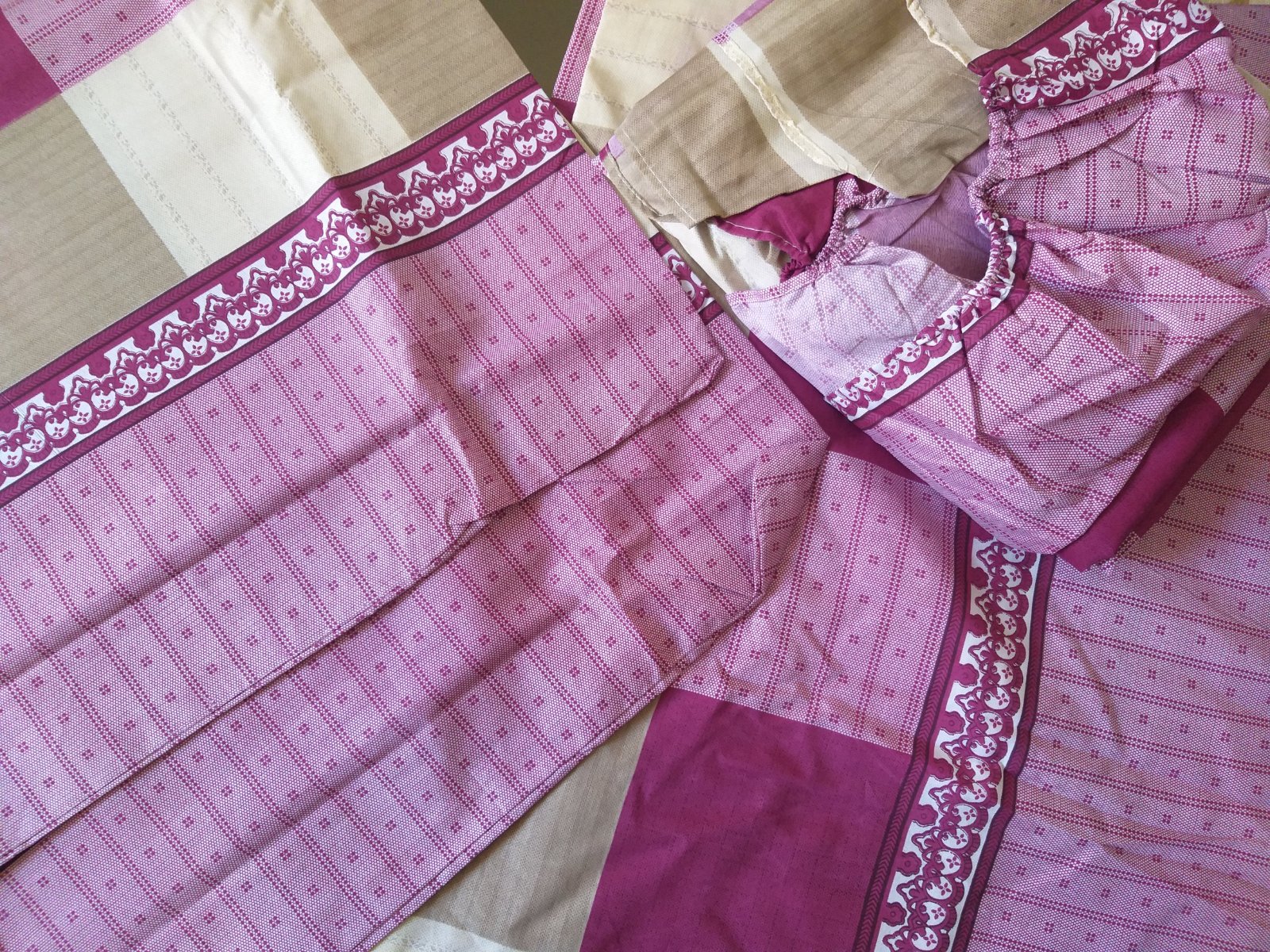 Drap de lit violet deux places