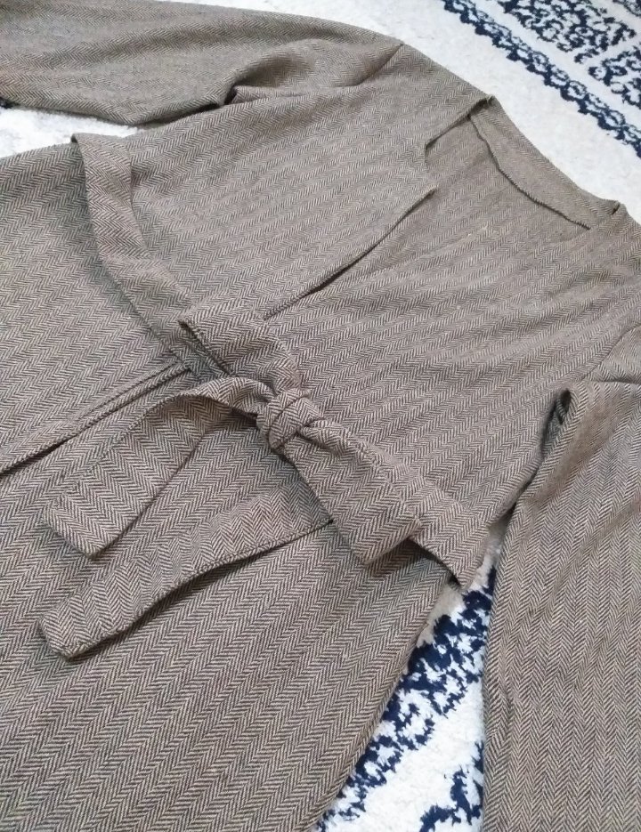 Robe gilet longue en chevrons 