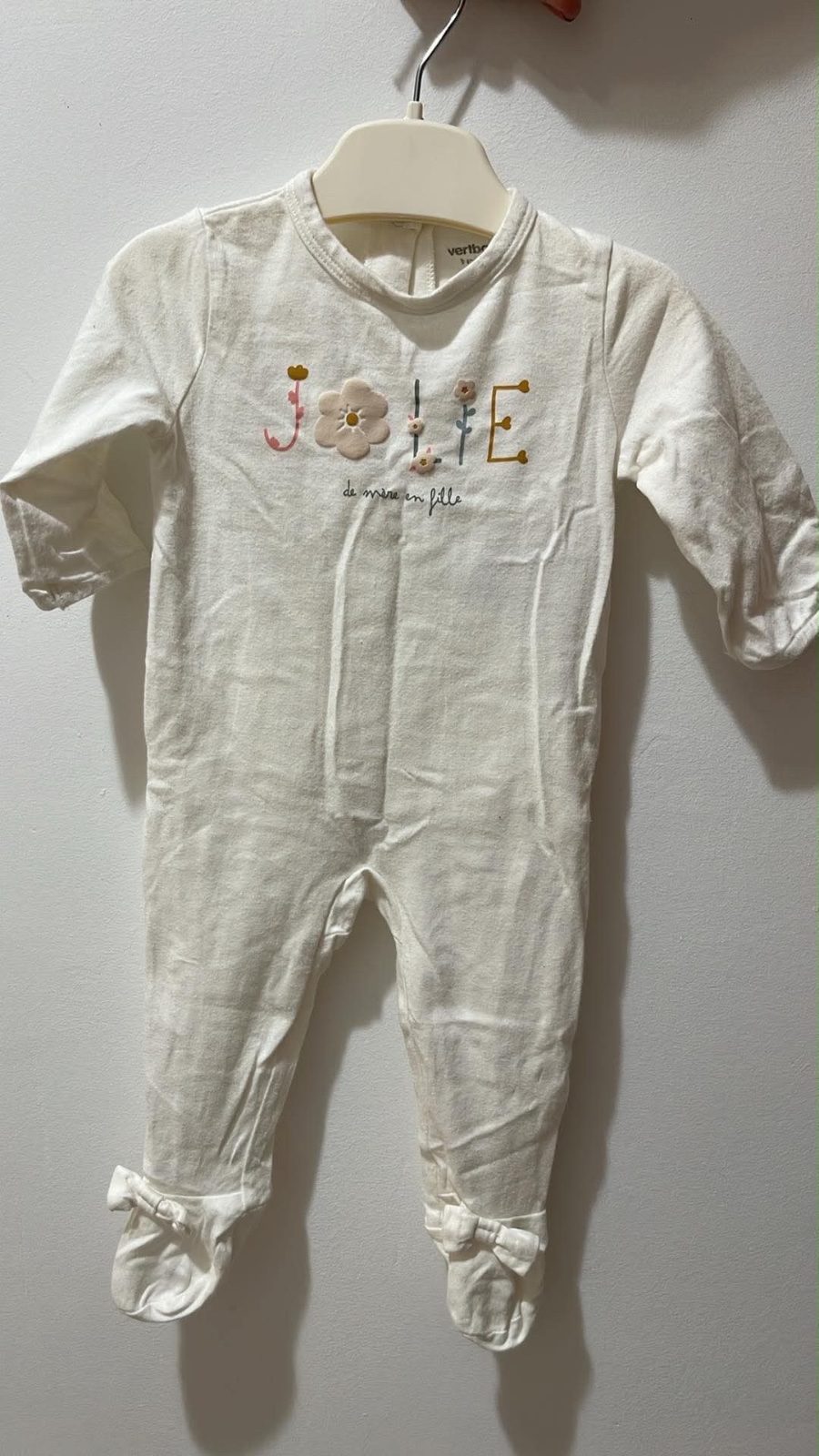 Grenouillère bébé fille en coton