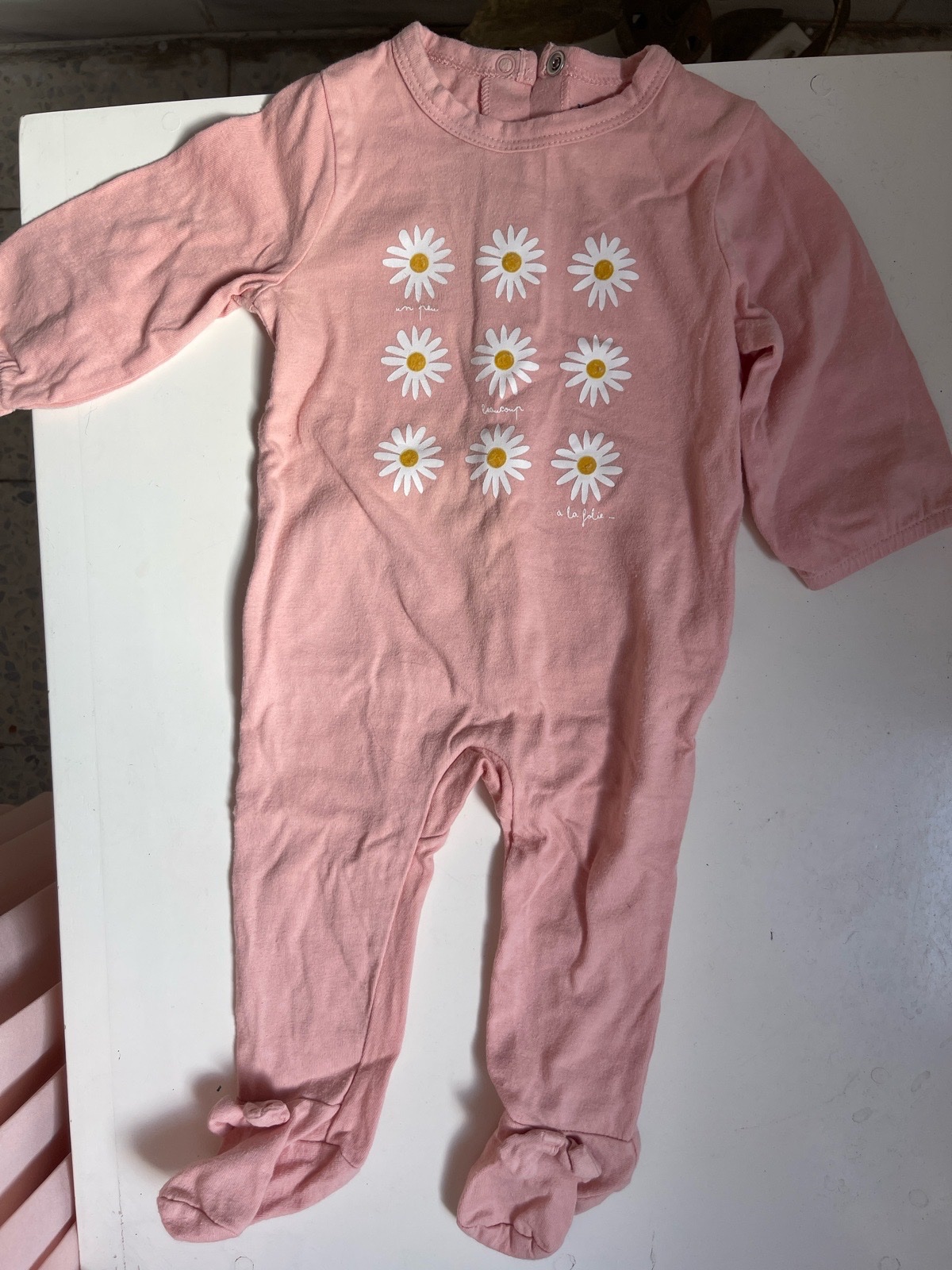 Grenouillère bébé fille en coton