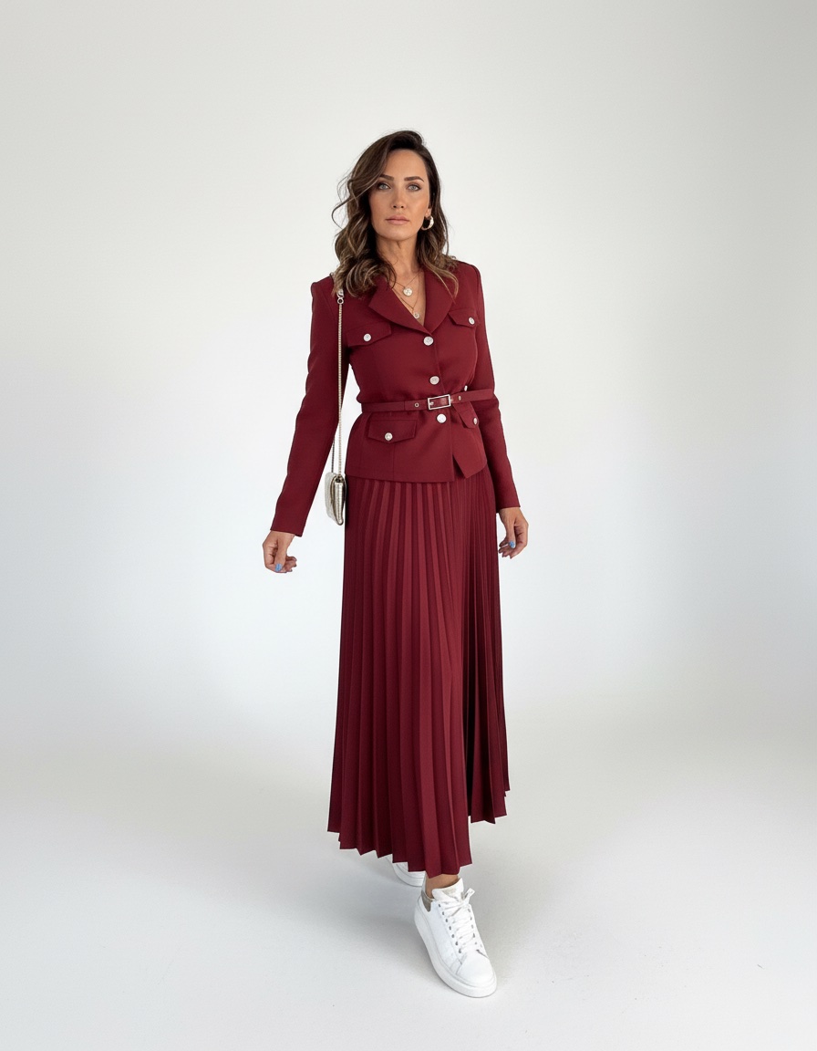 Ensemle rouge bordeaux lil aid made in turque