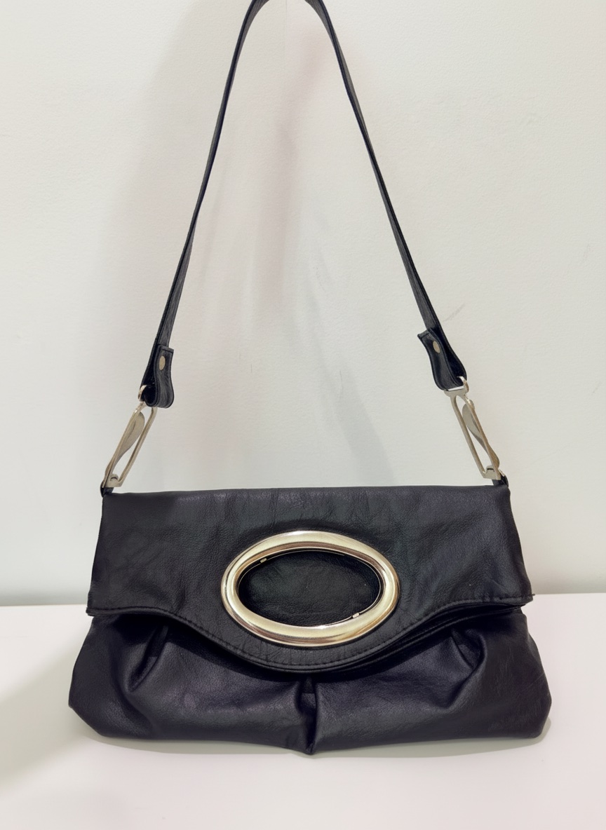 Sac noir pochette et bondeliere