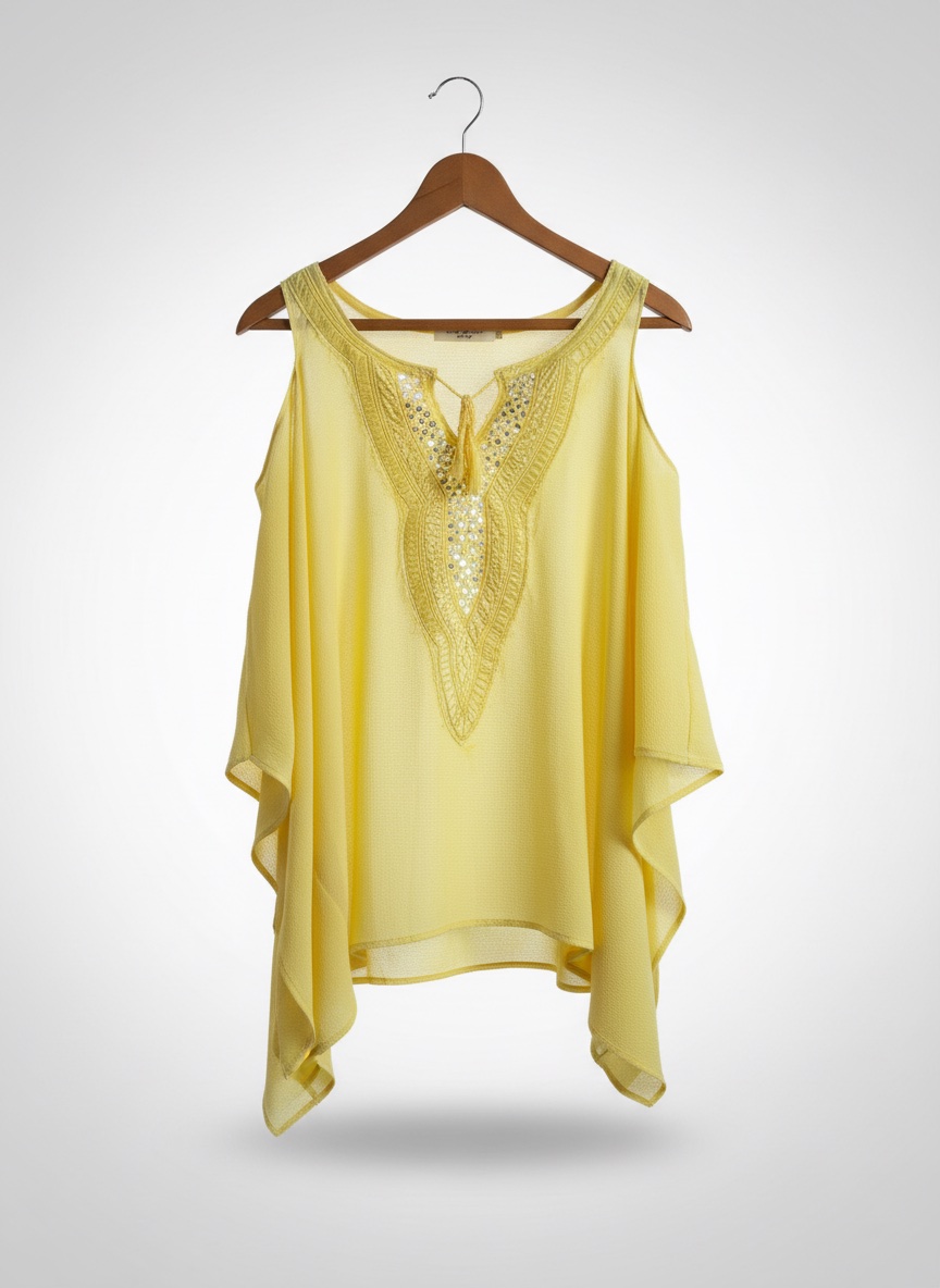 Chemise en jaune pour femme
