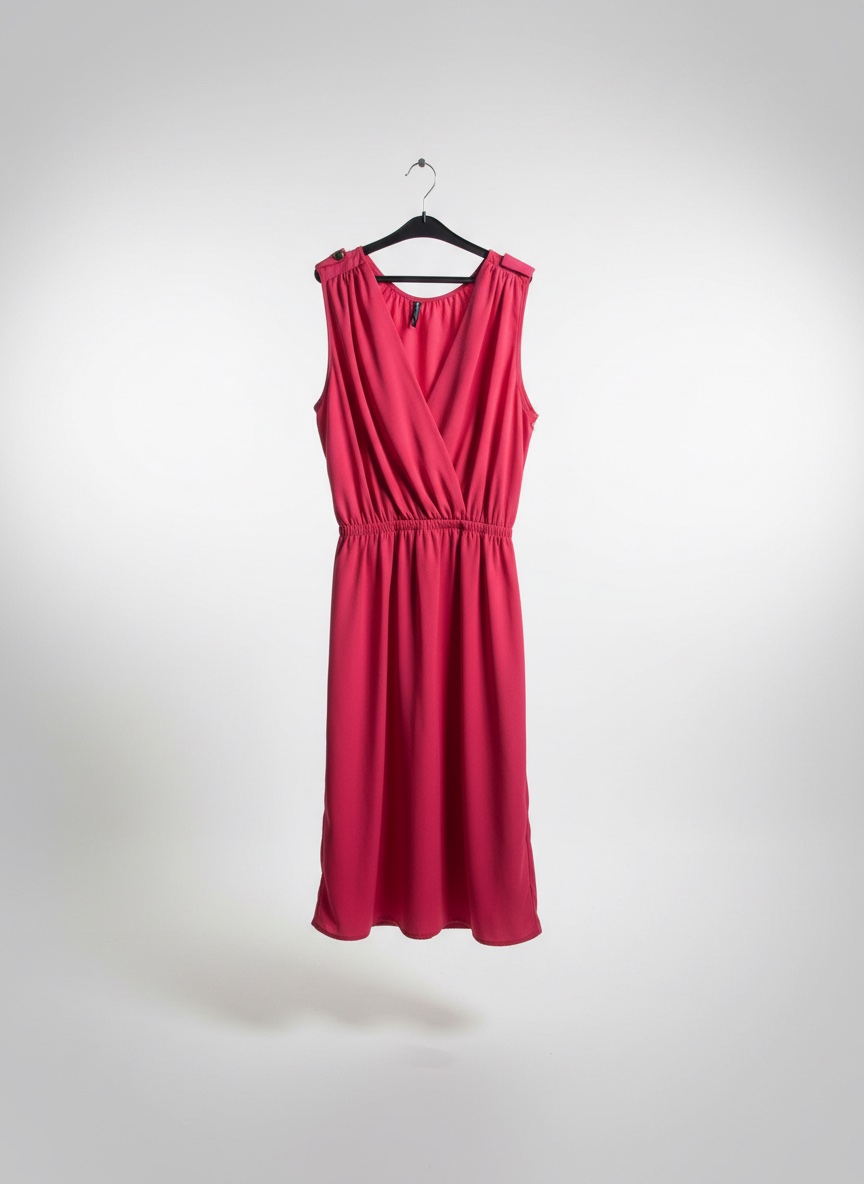Robe rose fushia en soie 