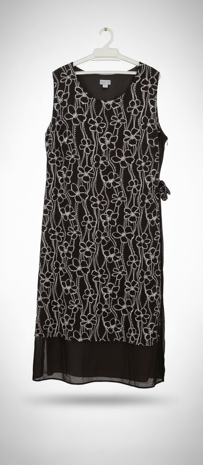 Robe longue avec motif floral