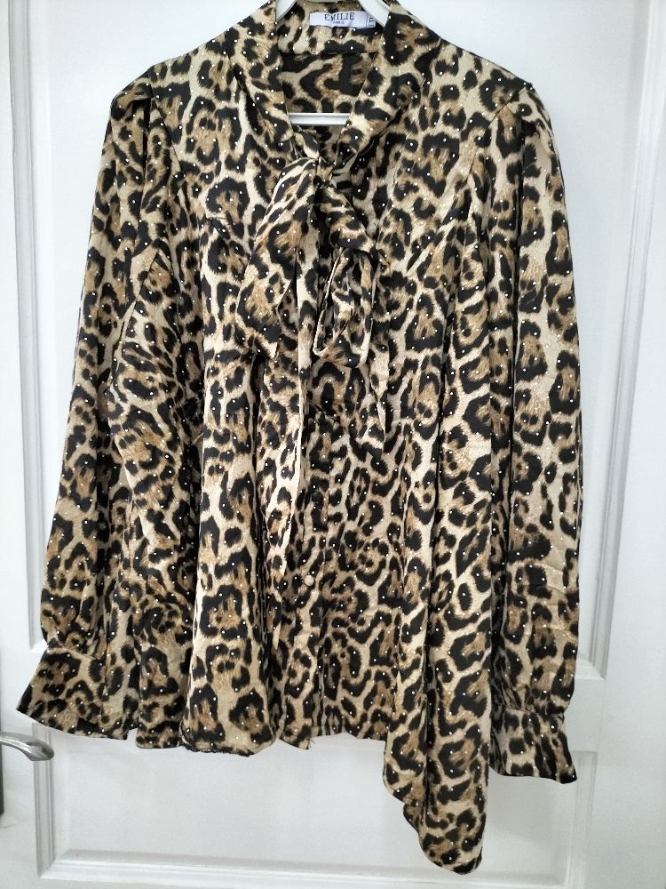 Chemise oversize léopard 