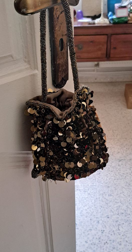très beau sac vert